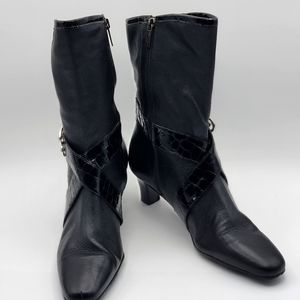 Brighton Black Boots Size 8M. S1029